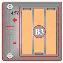 Snap Circuits 6SCB3 Battery Holder 4.5V (3-AA)